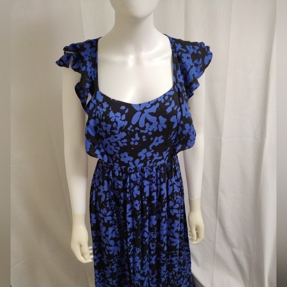 NWT Size 2 Black and Blue French Connection Maxi Dress - Picture 10 of 13